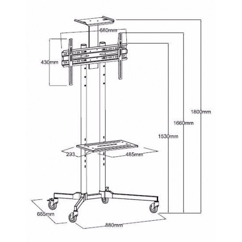 Podni tv nosač 32"-75" Velteh TVN-P1323