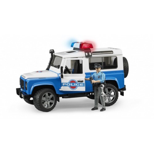 Policijski džip Land Rover Defender sa figurom BRUDER