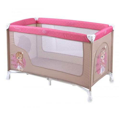 Prenosivi krevetac Nanny 1 nivo Beige & Rose princess