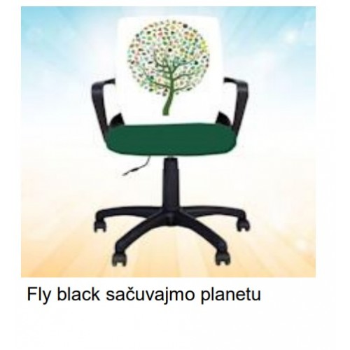 Dečija Stolica Fly Black Sačuvajmo Planetu 