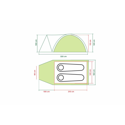 COLEMAN Šator Darwin za 2 osobe + Tent