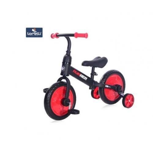 Balance bike runner 2u1 black&red 10410030008