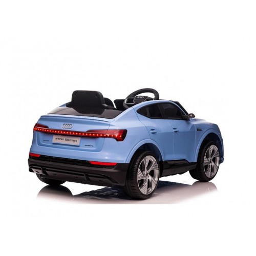 Licencirani dečiji auto Audi E-tron Sportback na akumulator sa kožnim sedištem i mekim gumama Plavi SM-24011B