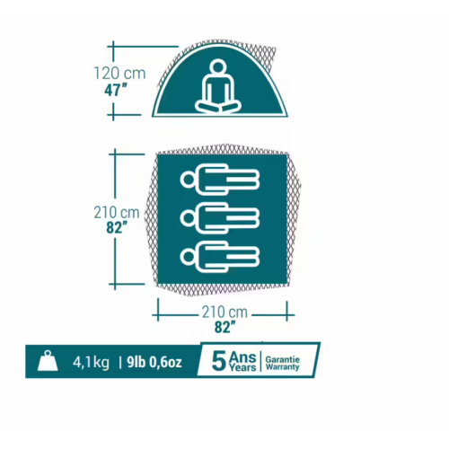 Fresh green šator za kampovanje 3 osobe 