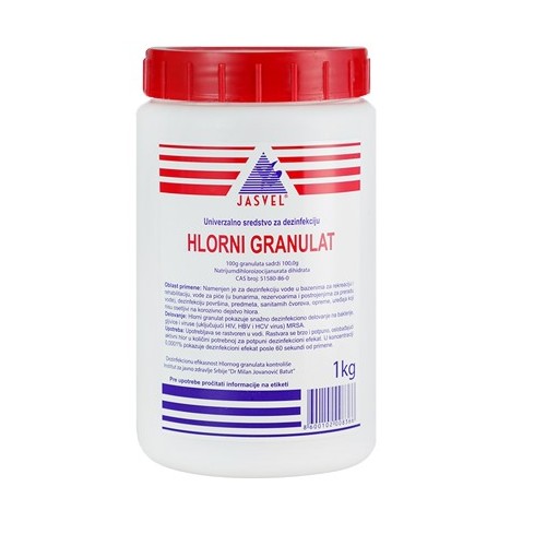 Hlorni granulat 1kg Jasvel 