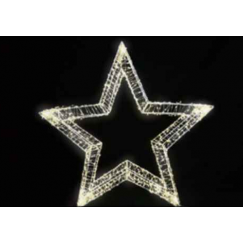 Novogodišnji ukras metalna zvezda 1200 led 3D 75 cm