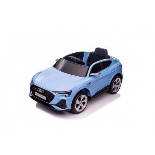Licencirani dečiji auto Audi E-tron Sportback na akumulator sa kožnim sedištem i mekim gumama Plavi SM-24011B