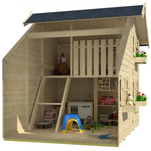 Kućica drvena dečija 15mm/2.2 x 1.8m sa podom