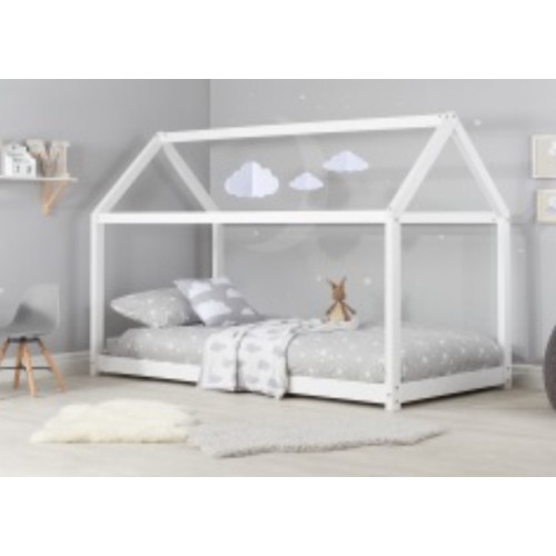 Krevet Kućica 190x90 Beli + Dušek od 14 cm 8458