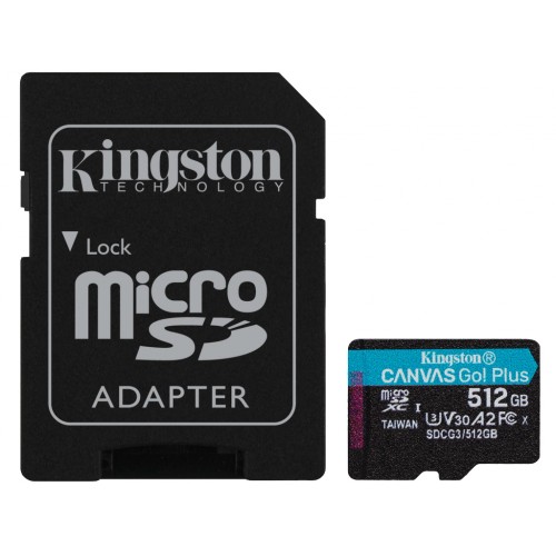 Kingston U3 V30 microSDXC 128GB Canv as Go Plus 170R A2 + adapter SDCG3/128GB memorijska kartica 