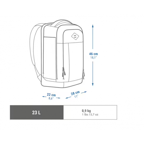 Ranac Quechua 23L za planinarenje bordo