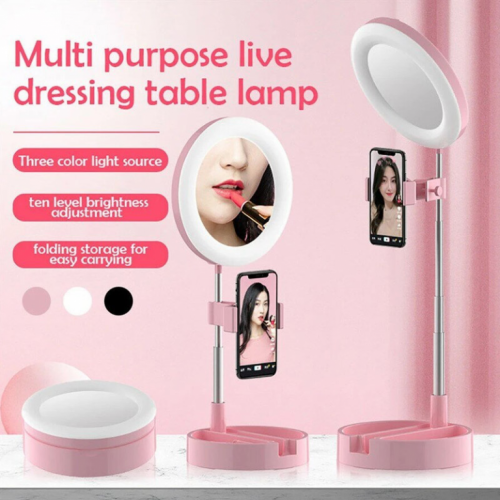 Selfie LED Ring light G3 16cm sa stalkom roze