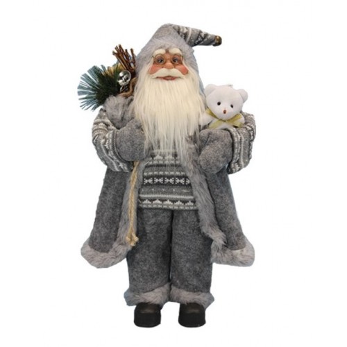 Sivi deda Mraz sa medom 60 cm