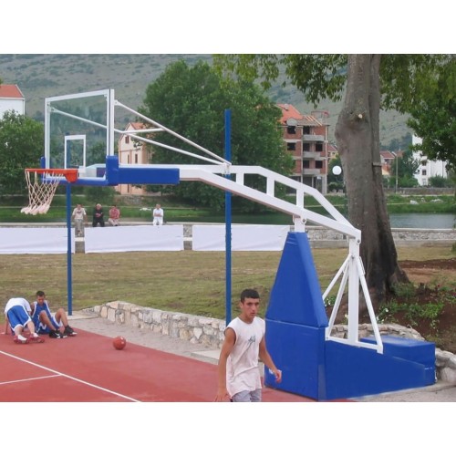 Sklapajuća profesionalna košarkaška konstrukcija sa staklenom tablom 1800x1050