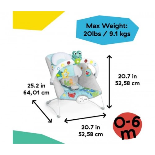 Kids II 13102 baby einstein muzicka lezaljka kick to it neptune™ 0-6m (max 9kg) SKU13102