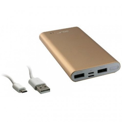 Power bank 10000mAh GOLF EDGE10 zlatni