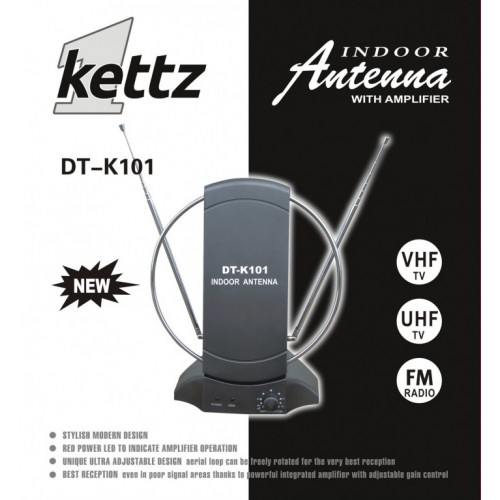 Sobna TV/FM antena Kettz DT-K101 + pojačivač