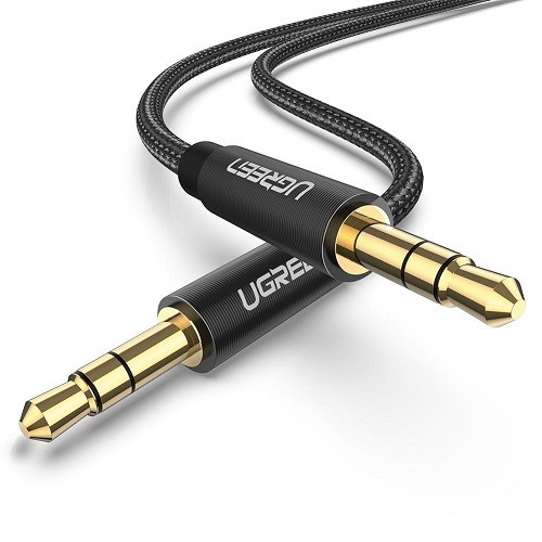 Ugreen AUX kabl 3.5mm 1m gold AV112 crni 50361