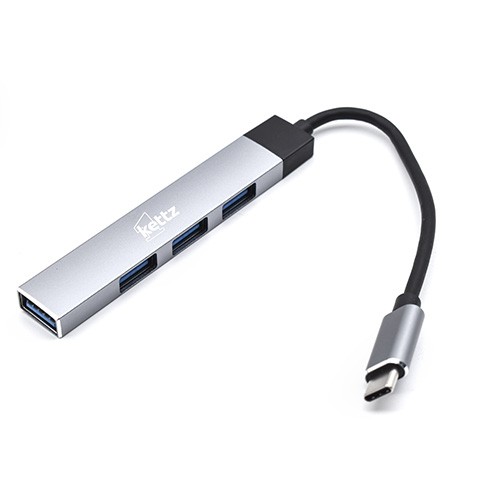 Kettz Type C hub 1/4 USB 3.0 Ports HUB-C40 55-065