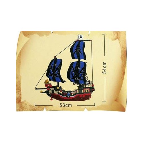 Sluban kocke piratski brod plavi