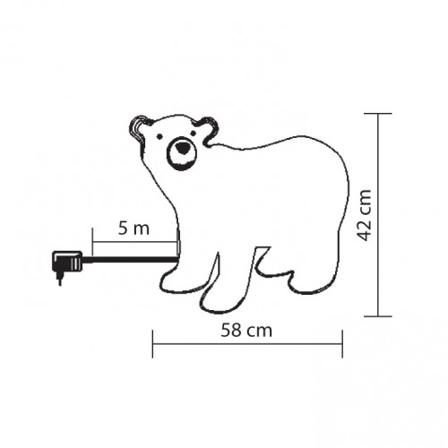 Svetleća figura Medved 42 cm KDA6