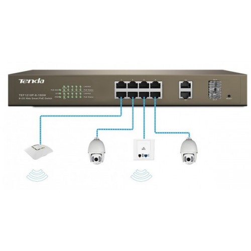 Tenda LAN SFP SLOTS SWITCH 8-portni 