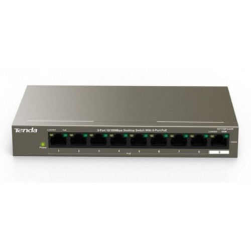 Tenda TEF1109P-8-63W LAN Switch 9-Port 10/100 POE +1 Gigabit RJ45 ports