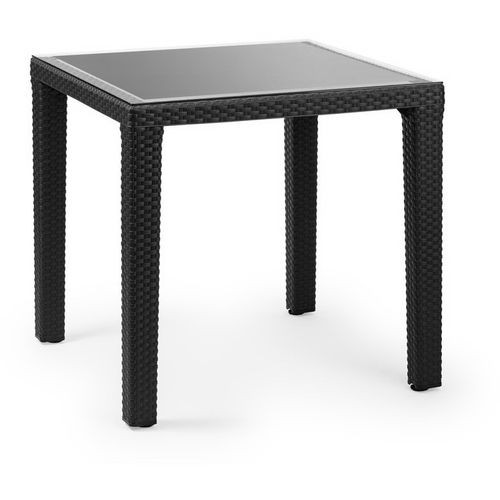 Tilia baštenski set octa sto i 4 stolice crni 80X80 