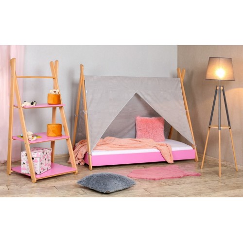 Krevet sa nadstrešnicom i dušekom 160x80 Tipi Roze 