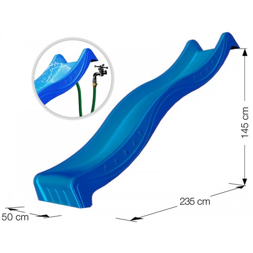 Tobogan vodeni spust od 265cm plavi