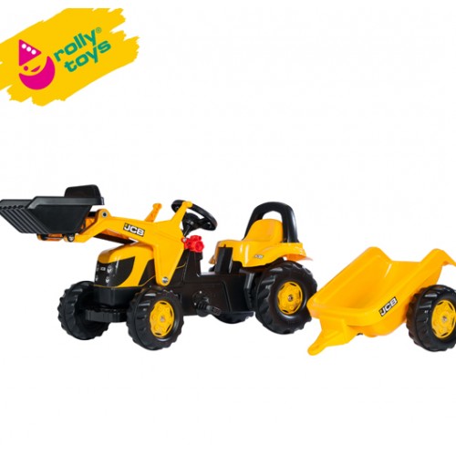 Traktor na pedale sa prikolicom i utovarivačem Rolly Kid JCB