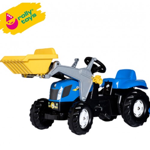 Traktor na pedale sa prikolicom i utovarivačem Rolly Kid NH T7040