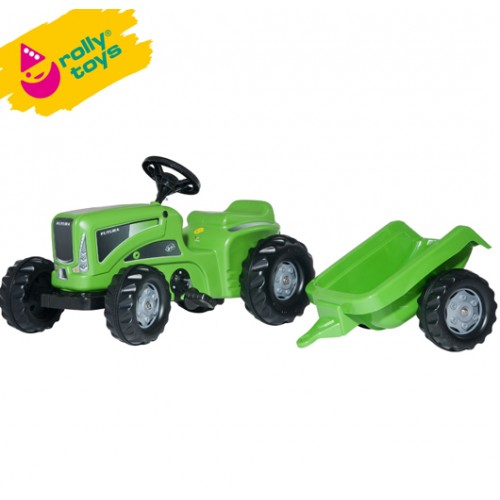 Traktor na pedale sa prikolicom  RollyKiddy Futura zeleni