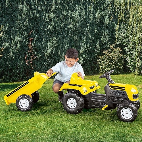 Traktor sa prikolicom 080462 žuti