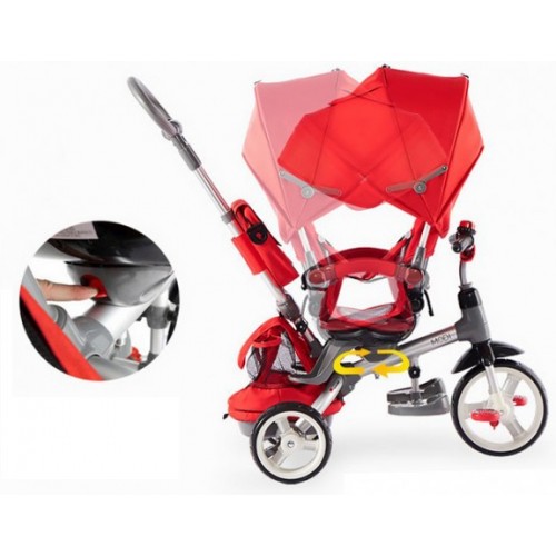 Tricikl za decu Tiger Mody Crveni - rotirajuće sedište
