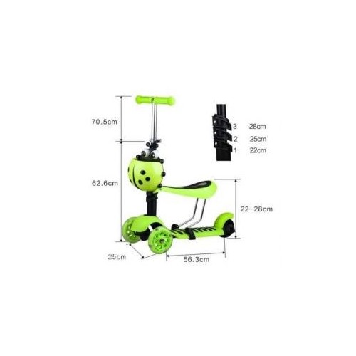 Trotinet MG-13 Bubamara 5u1 nosivost do 25kg  zeleni