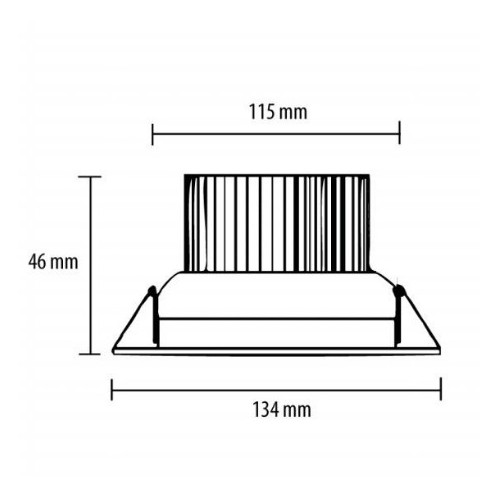 Ugradna LED lampa 9x1W toplo bela LUG91-WW slika 2