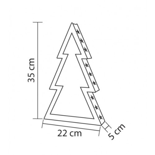 Ukrasna jelka 35 cm sa LED diodama KLW35-3D