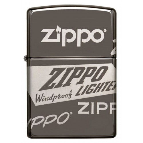 Upaljač Zippo Black Ice Logo 360