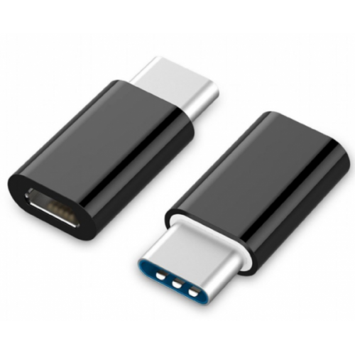 Adapter  A-USB2-CMmF-01 Gembird USB 2.0 na Type-C (CM/MicroUSB-F), black