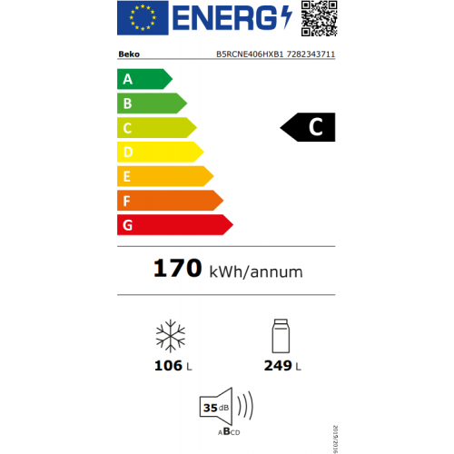 ProSmart inverter kombinovani frižider BEKO B5RCNE406HXB1 