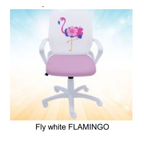 Dečija Stolica Fly White Flamingo 