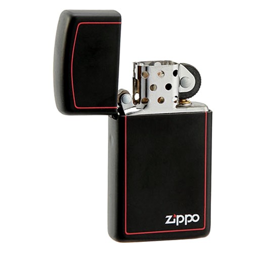 Zippo upaljač Black Slim Bor