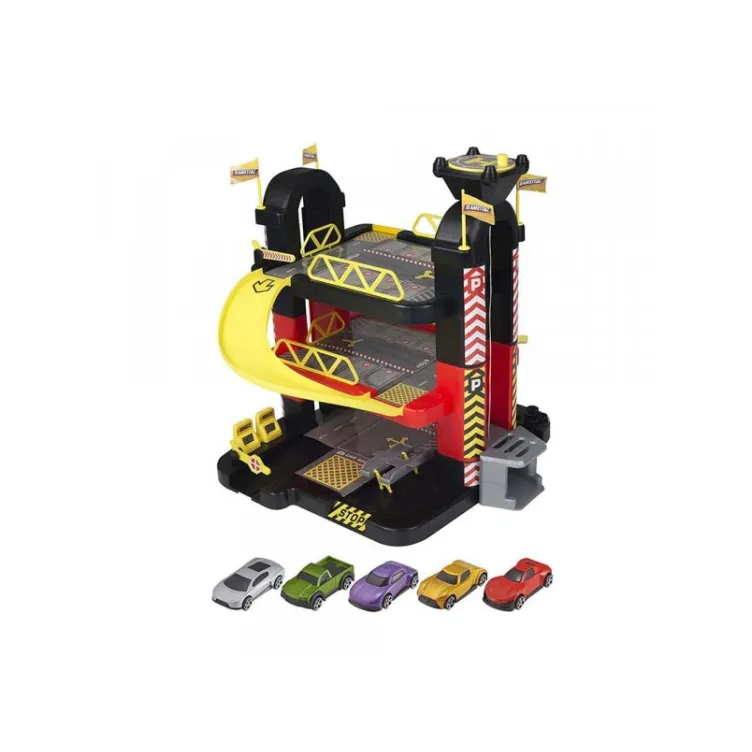 Teamsterz set garaza sa kulom i 5 autica