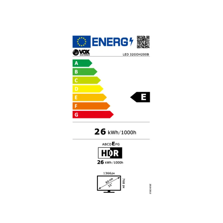 VOX smart TV 32" VOX-32GOH200B