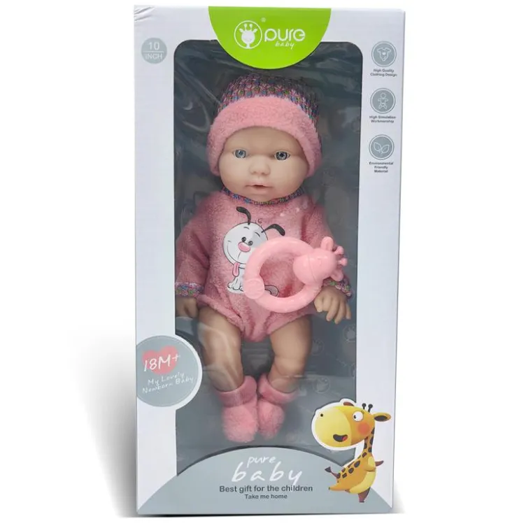 Lutka beba 25 cm sa kucom