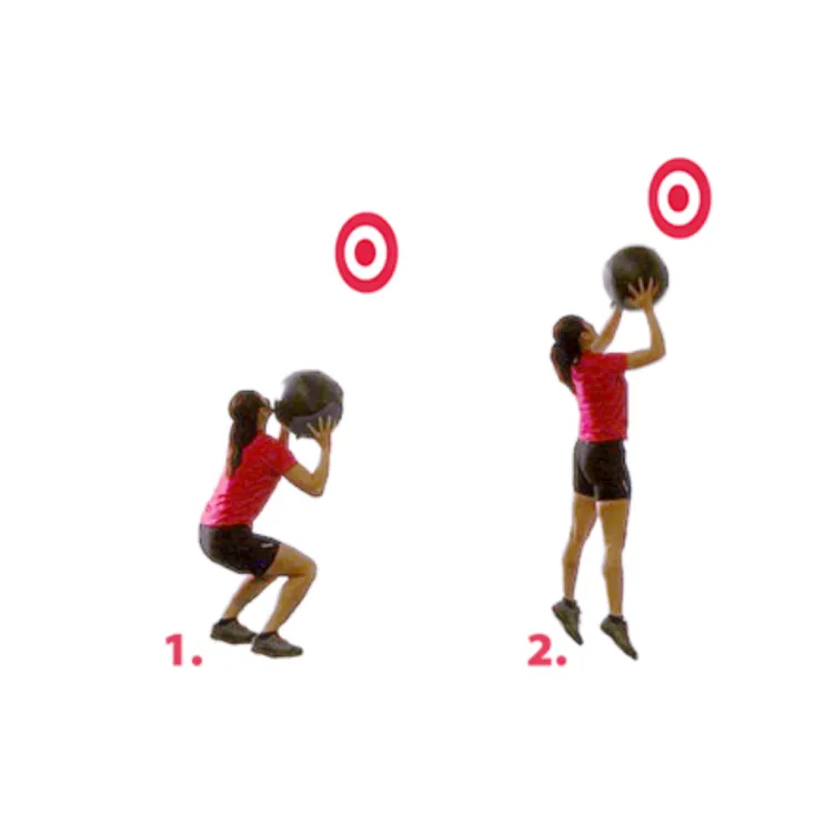 Wall Ball lopta za bacanje 12 kg sa ručkama