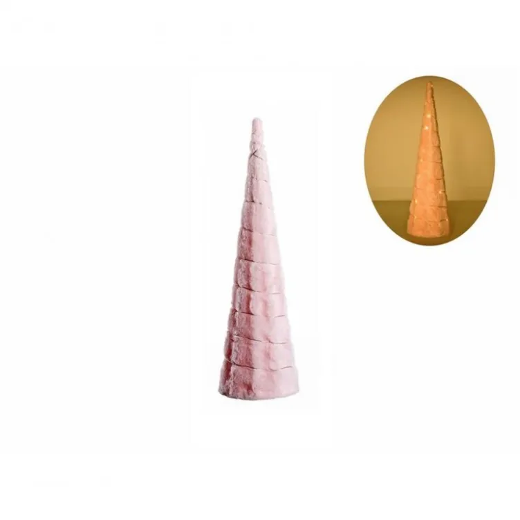 Plush cone jelka plišana roze 60cm