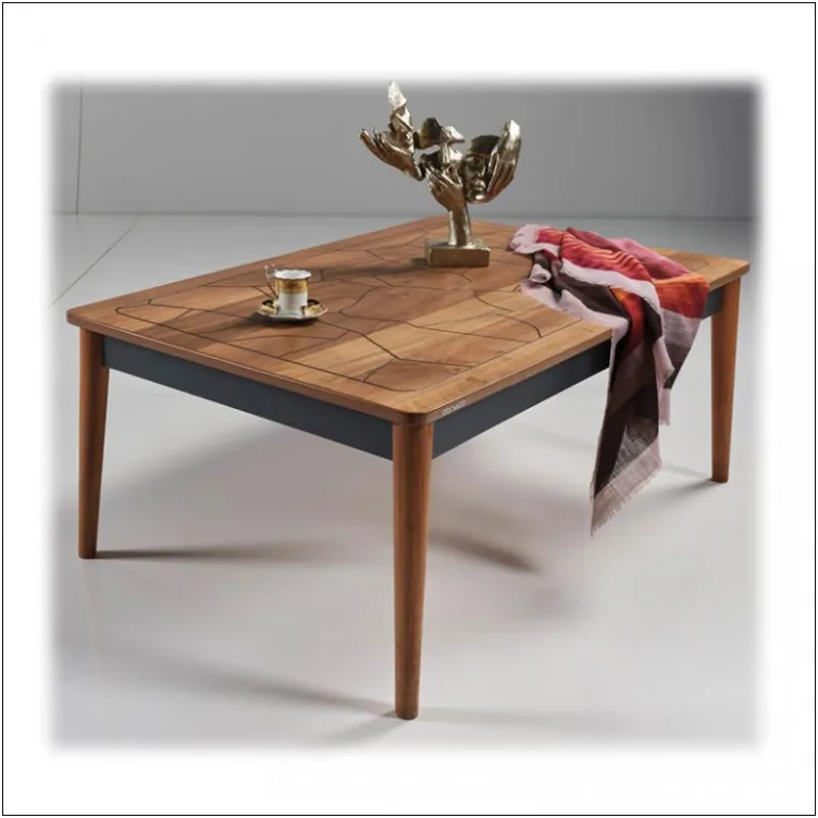 Klub sto Oslo Tamni orah-Antracit/Tamni orah noge 