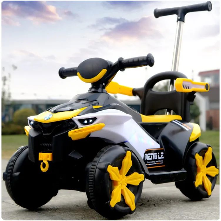 Auto na Akumulator  za decu sa drškom (6V) SM-24306 žuti 